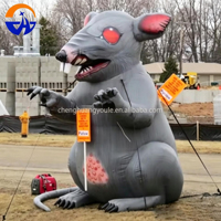 Mascotte gonflable géante de rat ou souris de dessin animé Chenghuang Oxford 2026 avec souffleur, à vendre