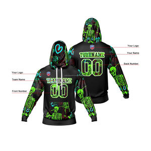 Sudadera con Capucha Personalizada con Logotipo para Hombre, Sublimación Completa, Sudadera con Capucha de Forro Polar Grueso para Invierno, Impresión OEM, Sudadera con Capucha - Product Image 2