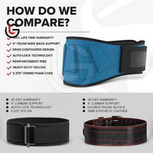 Cinturón de levantamiento de pesas de neopreno ligero más vendido 2025 Cinturón de levantamiento de pesas de neopreno cómodo - Product Image 4