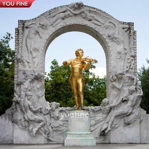 Giardino esterno fusione in ottone bronzo oro scultura <span class=keywords><strong>Mozart</strong></span> - Product Image 4