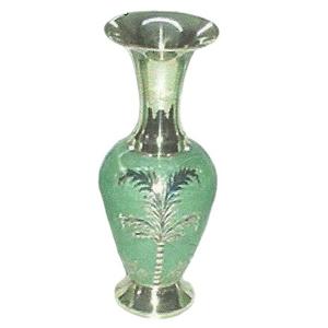 High Quality Brass Flower <b>Vase</b> With <b>Engraving</b> Green And Gold Finished For Home Decor Table Decoration Flower <b>Vase</b> - Product Image 1