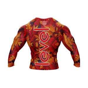 เสื้อรัชการ์ดแขนยาวผ้าสแปนเด็กซ์สำหรับผู้ชายผ้าสแปนเด็กซ์แขนยาวดีไซน์ตามสั่ง - Product Image 2