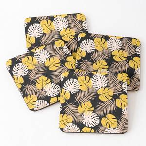 Hot Selling <b>Wood</b> Over Printed Tea Serving Coasters 4 Pieces Set Coasters Kitchen Ware Epoxy Kitchen Supplies <b>Placemats</b> - Product Image 3