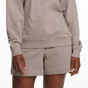 Short pour femme 100% Coton Polaire 350GSM Logo imprimé DTF personnalisé sans ficelles Short respirant pour femme - Product Image 6