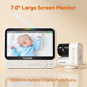 Monitor de Bebé Inalámbrico HD de 7.0 Pulgadas y 720P, Batería de 5000 mAh, PTZ, Audio Bidireccional, Visión Nocturna, Detección de Movimiento, 2.4 GHz FHSS - Product Image 3