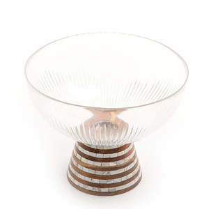 Nuevo diseñador de madera y MOP Base Cake Stand Elegante vajilla de hotel para servidor decorativo para servir pasteles - Product Image 1