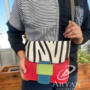 New Fashion Women's Animal Print Recycled Leather Crossbody Bag High Quality Luxury Designer Colorful Leather Shoulder Flap Bags - Product Image 1