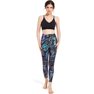 Leggings Venta caliente Sublimación Diseño de cintura alta Poliéster Gimnasio Yoga Leggings/Mujeres Activewear Pantalones/Casual Leggy - Product Image 5