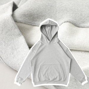 เสื้อมีฮู้ดฟอกสีเฮฟวีเวตอเมริกันทันสมัยปกเข้ารูปและดีไซน์สะพายไหล่ขนาดใหญ่ - Product Image 2