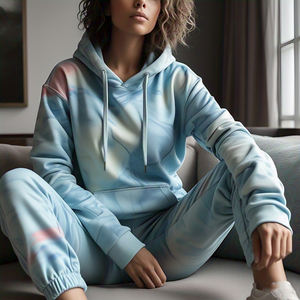 Chándal Tie Dye para mujer, ropa deportiva para correr, chándal con estampado Digital, sudadera con capucha y pantalones de chándal, chándal para mujer - Product Image 1