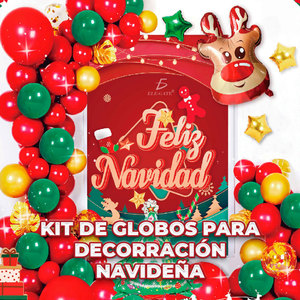 Complete <b>Balloon</b> and <b>Decoration</b> Kit for Christmas New Year's Parties Special Occasions-Durable Metallic <b>Balloon</b> Set - Product Image 5