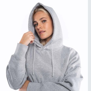 Fabricación Personalizada OEM, Sudaderas Cortas de Alta Calidad para Mujer, Sudaderas Lisas, Conjunto de Sudaderas con Capucha para Chicas - Product Image 3