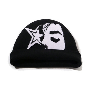 หมวกบีนนี่ถักลายหัวกะโหลกสำหรับหน้าหนาว Y2k หมวกบีนนี่ถักโลโก้ได้ตามต้องการสำหรับทุกเพศ - Product Image 3