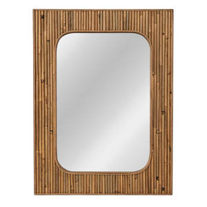 MSR Overseas Vintage Rectangle Rattan <b>Mirror</b> Natural <b>Wall</b> Hanging Boho Decor Handcrafted - Product Image 4