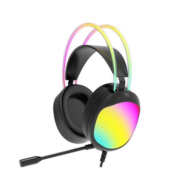 2026 Hot Sale Over Ear Wired Gaming Headset with RGB OEM Headphone with Elastic Headband & Mic Siberia S-G4