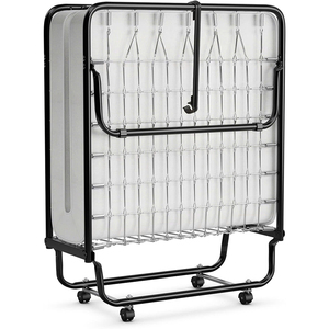 Estructura de cama de metal plegable duradera con ruedas bloqueables para mayor seguridad - Product Image 6