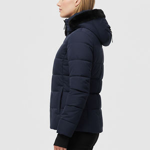 Chaqueta de Invierno Personalizada de Alta Calidad con Capucha de Piel, Cierre de Cremallera, Chaqueta Acolchada con Logotipo Impreso Personalizado, Estilo Hip Hop, Ajuste Holgado - Product Image 6