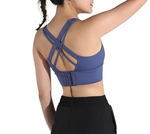 2025เสื้อครอปของผู้ชายยกทรงโยคะรองรับหลังสูงพร้อมคุณสมบัติบุนวมและกันกระแทกสำหรับกีฬาฟิตเนส - Product Image 3