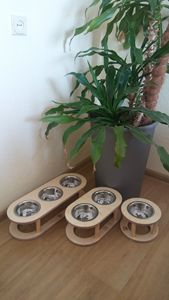 ชามอาหารสัตว์เลี้ยงเหล็กดีไซน์ทันสมัยสำหรับบ้าน สวน ฟาร์ม ห้องนอน ห้องรับแขก - ของตกแต่งบ้านแปลกใหม่และสร้างสรรค์ - Product Image 1