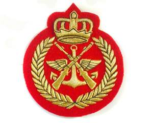Insigne et patch de fil de lingot de broderie à la main de fabrication du Pakistan pour la conception de client d'uniformes - Product Image 4