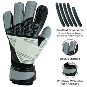 Nouveaux gants de gardien de but allemands en latex 4MM respirant antidérapant avec fermeture auto-agrippante de haute qualité pour l'entraînement au football, service OEM - Product Image 2