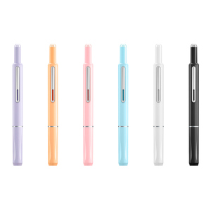 Lightek Capless Knock <b>Fountain</b> <b>Pen</b> 5-pack Black <b>Ink</b> Refill F Nib Handwriting Sketch Calligraphy Luxury Gift Package - Product Image 4