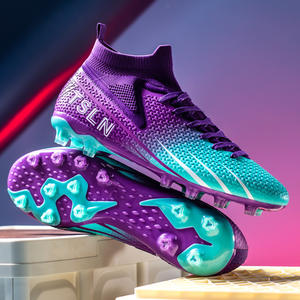 Zapatos de fútbol de alta calidad para hombre con suela perforada, antideslizantes, para entrenamiento en césped. - Product Image 2