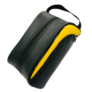Bolsa de zapatos de golf de poliéster transpirable con asa de transporte y diseño de ventilación con cordón y cierre de cremallera para viajes y Deportes - Product Image 5