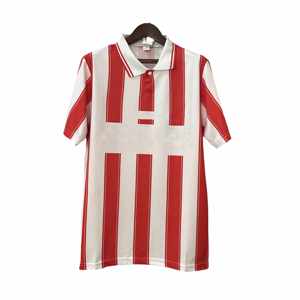 Maillot de football rétro 9495 Eindhoven Home Design, style streetwear rétro personnalisé, impression sportive, rayures rouges, maillots de football - Product Image 1