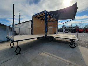 Remorque de transport fermée 8x14 personnalisée pour événements, bleu cobalt avec occultation, capacité de charge 2001-3000 kg, à prix abordable - Product Image 3
