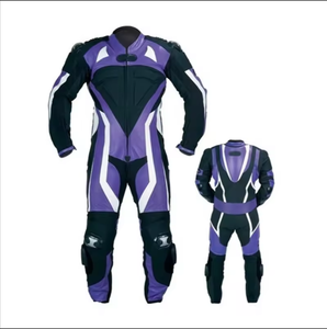 Combinaison de course en cuir de vachette véritable pour moto, imperméable et coupe-vent, protection anti-UV, séchage rapide, grande taille pour adultes - Product Image 1