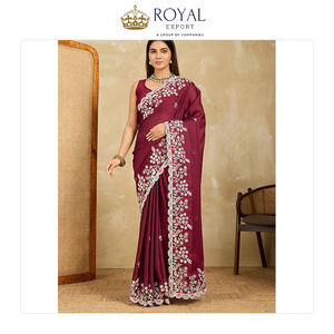 Meilleur prix du marché sur une vente exclusive Saree en soie Rangoli au design magnifique avec broderie Butta et bordure coupée à vendre - Product Image 6
