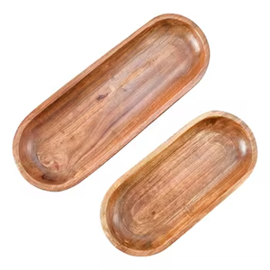 Bol à pâte de haute qualité Dernier style Bol à pâte en bois au design moderne dans un ensemble de 2 finitions naturelles élégantes pour la cuisine à usage domestique - Product Image 1