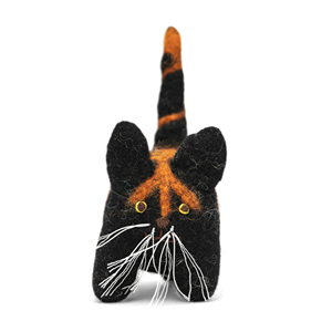 Đáng yêu nhồi bông Đồ chơI mèo trong màu đen với màu cam Tiger giống như sọc tốt nhất cho quà tặng trang trí - Product Image 2