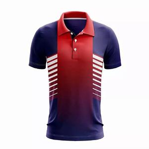 ชุดกีฬาสำหรับผู้ชายเสื้อคริกเก็ตแห้งเร็วกันรอยยับของผู้ชายสไตล์ใหม่ออกแบบได้ตามต้องการ - Product Image 2