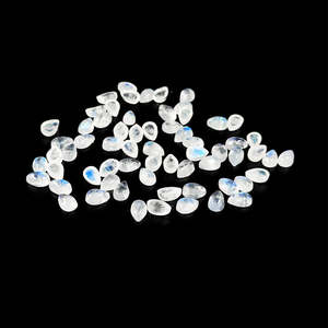 Natural <b>Moon</b> Stone Loose Nature <b>Crystal</b> Cabochon Pears Calibrated 5x7mm & 6x8mm - Product Image 3