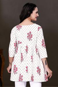Latest <b>Women</b> Wear Fancy Pure Cotton Short <b>Kurtis</b> with Plus Size Ready to Wear Block Print <b>Kurtis</b> and Top Collections <b>for</b> <b>Women</b> - Product Image 2