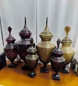 Handmade Crystal Cut Glass Candy Jar Elegant Candle Holder and <b>Lantern</b> with Unique Design - Product Image 4