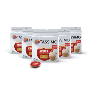 Cápsulas de Café con Leche Tassimo Kenco x16 (Paquete de 5, Total 80 Cápsulas) - Product Image 1