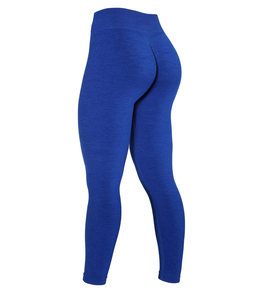 Meilleure vente Spandex et coton tricot tissu Gym Leggings colorés sans poches pantalons de Yoga entraînement ajustement serré - Product Image 1