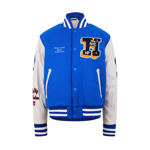 Nouvelle veste universitaire réversible décontractée pour homme, de haute qualité, écologique, à col montant, coupe ample et oversize, en toile de baseball pour l'hiver - Product Image 1