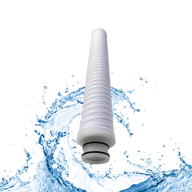 Water Treatment Food Grade PP String Wound Sediment Filter Element 0.1-100m Precision 250 LPH Capacity ISO9001 Certified for