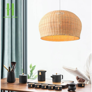 Natural Bamboo & Rattan Handicraft Eco-friendly Modern Indoor Pendant <b>Lampshade</b> Home Decoration <b>Hanging</b> Lamp Best Selling - Product Image 4