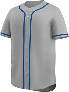 Maillot de baseball à manches courtes pour hommes, décontracté et boutonné, uniforme de sports d'équipe actifs pour vêtements de softball - Product Image 3