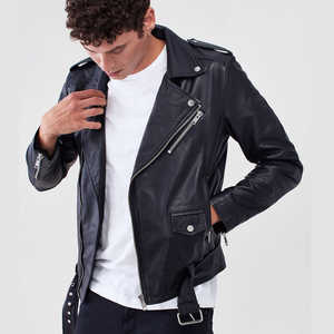 Top Design 100% Veste en cuir de haute qualité pour hommes Manches longues avec doublure en fourrure Prix raisonnable personnalisable pour l'hiver - Product Image 1
