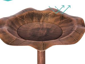 Bain d'oiseaux décoratif en plastique pour jardin extérieur, sur pied, mangeoire pour oiseaux - Product Image 6