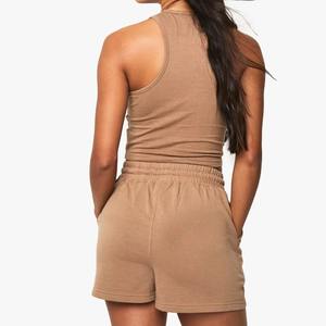 เสื้อกล้ามเอวลอยสำหรับผู้หญิงเซตสองชิ้นกระโปรงสั้นแบบสั่งตัดสำหรับฤดูร้อน - Product Image 3