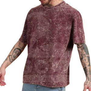 เสื้อยืดผู้ชายแบบย้อมสีเอซิด ผลิตในปากีสถาน ระบายอากาศได้ดี น้ำหนักเบา ขายดี - Product Image 3