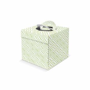 Boîte Chic Personnalisée pour Panettone 21x21x22 cm avec Laminage Brillant ou Mat et Gaufrage - Product Image 1