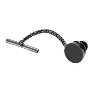 Pins de corbata redondos brillantes, sencillos y a la moda, para traje de hombre, muy vendidos. - Product Image 2